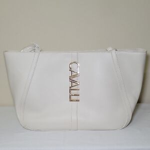 Cavalli Sandra Shopper Large Tote‎ Off White NWT